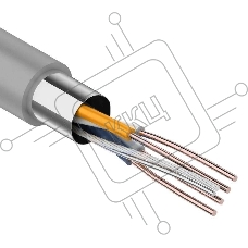 Кабель витая пара F/UTP кат.5E 2х2х24AWG solid CU PVC сер. (м) Rexant 01-0122