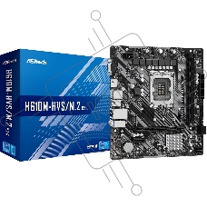 Материнская плата ASRock H610M-HVS/M.2 R2.0, LGA 1700, Intel H610, 2xDDR4, 4xSATA, 1xM.2, 1xPCIe 4.0 x16, 1xPCIe x1, 1xHDMI, 1xVGA, 1x 1Gb LAN, 4xUSB-A 2.0, 2xUSB-A 3.2 Gen 1, 3x3.5 мм, 7.1, mATX