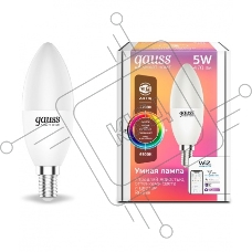 Лампа Светодиодная Gauss Smart Home RGBW E14 C37 5 Вт 2700-6500K 1/10/100