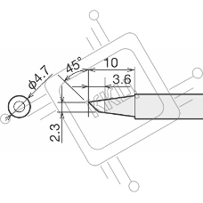 Жало для паяльника Goot RX-80HRT-2.3BC