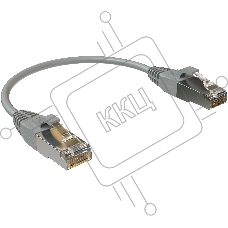 Патч-корд Sysmatrix PC 4545.5ES26.015LSZHGY F/UTP RJ-45 вил.-вилка RJ-45 кат.5E 0.15м серый LSZH