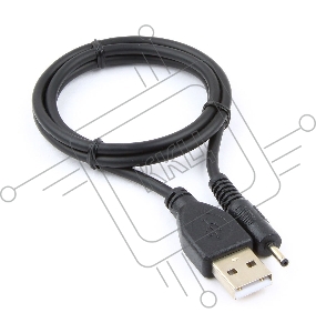 Кабель Gembird/Cablexpert CC-USB-AMP25-0.7M  AM/DC 2,5мм 5V 2A (для планшетов Android), 0.7м, экран, черный, пакет 