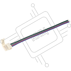Коннектор 3шт IEK RGB 10мм (15см-разъем) IEK