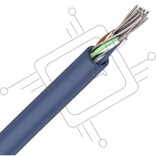 Кабель витая пара U/UTP кат.6 4х2х23AWG solid CU PVC син. (м) Rexant 01-0047