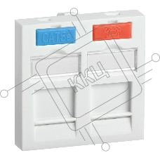 Вставка ITK CS6-22M 45x45 2xJack пластик белый (упак.:1шт)