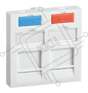 Вставка ITK CS6-22M 45x45 2xJack пластик белый (упак.:1шт)