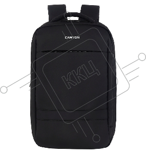 Рюкзак CANYON BPL-5, Laptop backpack for 15.6 inch, Product spec/size(mm): 440MM x300MM x 170MM, Black, EXTERIOR materials:100% Polyester, Inner materials:100% Polyester, max weight (KGS): 12kgs