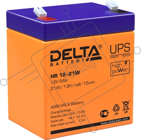 Батарея Delta HR 12-21W (12V, 5Ah)