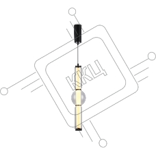 Подвесной светодиодный светильник Ambrella light LH11023 BK/SM черный/дымчатый 17W 3000K D120*520
