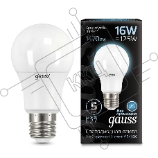 Светодиодная лампа GAUSS 102502216 LED A60 16W E27 1470lm 4100K 1/10/50