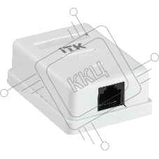 Настенная информационная розетка RJ45 8P8C, кат.5Е, UTP, 1-порт, белая 
