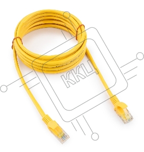 Патч-корд UTP Cablexpert кат.5e, 3м, литой, многожильный (желтый)