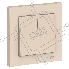 Выключатель 2-кл. ATLAS DESIGN (сх.5) 10АХ в сборе беж. SchE ATN000252