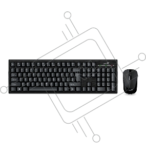 Комплект беспроводной Genius Smart KM-8101 (клавиатура KM-8101/k и мышь NX-7020), Black