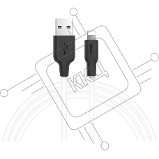 Кабель USB HOCO X21 Plus Silicone, USB - Lightning, 2.4А, 2м, белый