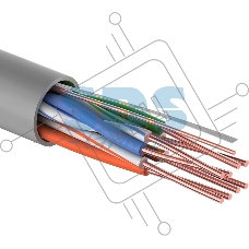 Кабель UTP REXANT 4PR 24AWG, CU (медь), CAT5e, 100 МГц, PVC, серый, бухта 50 м