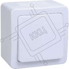 Выключатель Iek EVMP10-K01-10-54-EC ВС20-1-0-ГПБ выкл 1кл о/у  IP54 (цвет клавиш: белый) ГЕРМЕС PLUS
