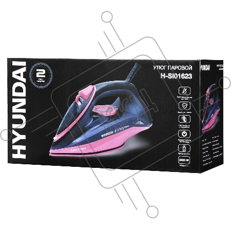 Утюг Hyundai H-SI01623 2400Вт черный/розовый