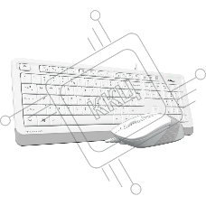 Клавиатура + мышь A4Tech Fstyler F1010 клав:белый/серый мышь:белый/серый USB Multimedia