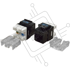 Модуль Keystone RJ45, Cat.6, UTP, 180 градусов, черный