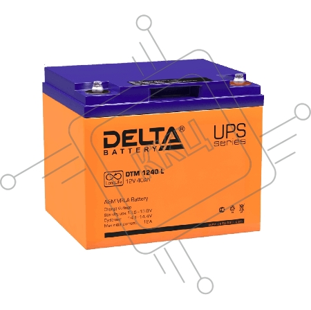 Батарея Delta DTM 1240 L (12V, 40Ah) с увеличенным сроком службы (10 лет)