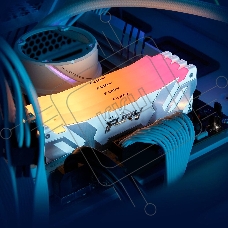 Оперативная память Kingston Fury Renegade, DDR5, 32GB (2x16GB), 7200MHz, CL38, DIMM, радиатор, RGB, белый