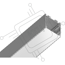 Алюминиевый профиль Ambrella light GP2500AL серебро 2000*25*25