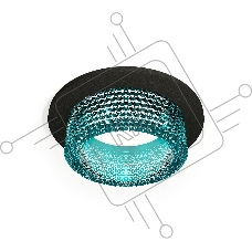 Комплект встраиваемого светильника Ambrella light XC6513043 SBK/BL черный песок/голубой MR16 GU5.3 (C6513, N6153)