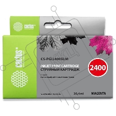 Картридж струйный Cactus CS-PGI2400XLM пурпурный (20.4 мл) для Canon MAXIFY iB4040/ МВ5040/ МВ5340