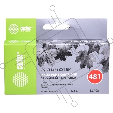 Картридж струйный Cactus CS-CLI481XXLBK черный (12 мл) для Canon Pixma TR7540/TR8540/TS6140/TS8140