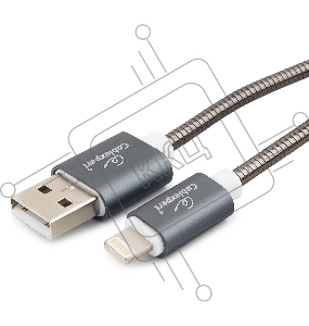 Кабель Cablexpert для Apple CC-G-APUSB02Gy-0.5M, AM/Lightning, серия Gold, длина 0.5м, титан, блистер