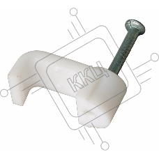 Крепеж кабеля плоский 10 х 4 мм, белый (упак. 50 шт)  REXANT