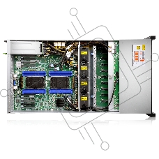 Серверная платформа Gooxi AS4110G-D04R-G4 GPU solution 4U-10GPU platform based on Intel 4/5th Gen; support front 4* SAS/SATA HDD, support rear 4*NVME, 4*2700w PSU, Rail kits, EU cables