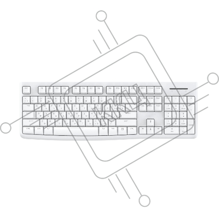 Комплект проводной Dareu MK185 White (белый), клавиатура LK185 (мембранная, 104кл, EN/RU) + мышь LM103, USB