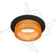 Комплект встраиваемого светильника Ambrella light XC6513044 SBK/CF черный песок/голубой MR16 GU5.3 (C6513, N6154)