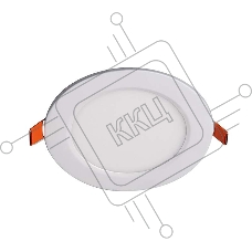 Светильник светодиодный ультратонкий встраив. PPL-R 6Вт 6500К IP40 WH d120мм круглый Jazzway 5008489A
