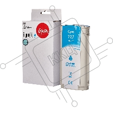 Струйный картридж Sakura B3P19A (№727 Cyan) для HP, голубой, 130 мл.