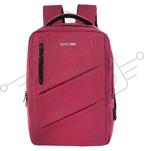 Рюкзак CANYON BPE-5, Laptop backpack for 15.6 inch, Product spec/size(mm): 400MM x300MM x 120MM(+60MM), Red, EXTERIOR materials:100% Polyester, Inner materials:100% Polyestermax weight (KGS): 12kgs