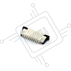 Разъем FPC  Half Coverage Bottom Contact 1.0K-BX-8PWB 8 pin высота 2мм шаг 1мм
