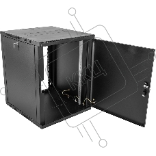 Шкаф ЦМО телекоммуникационный настенный сварной 12U (600  500) съёмные стенки, дверь металл, чёрный