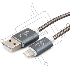 Кабель Cablexpert для Apple CC-G-APUSB02Gy-1.8M, AM/Lightning, серия Gold, длина 1.8м, титан, блистер