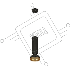 Светильник Ambrella Light XP8192101 SBK/PYG/CL черный песок/золото желтое полированное/прозрачный GX53 (A2333, C8192, N8145)