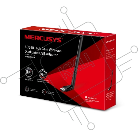 Двухдиапазонный Wi-Fi USB адаптер Mercusys MU6H AC650 высокого усиления