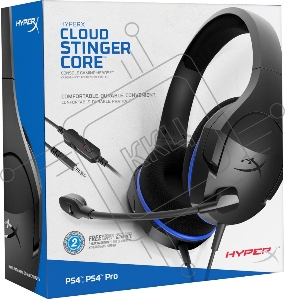 Наушники с микрофоном HyperX Cloud Stinger Core черный/синий 1.3м накладные оголовье (4P5J8AA)