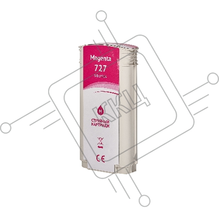 Струйный картридж Sakura B3P20A (№727 Magenta) для HP, пурпурный, 130 мл.