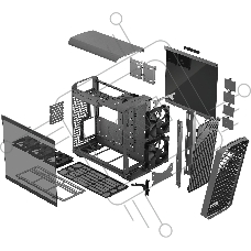Корпус Fractal Design Torrent Gray TG Light Tint / E-ATX, TG, 2x3.5, 4x2.5, 7xPCI, 1xUSB-C, 2xUSB3.0 / 2x180mm, 3x140mm fans inc. / FD-C-TOR1A-02