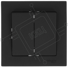 Выключатель 2-кл. СП AtlasDesign 10А IP20 (сх. 5) 10AX в сборе карбон SchE ATN001052