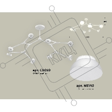 Светильник Ambrella light XB9059100/8 SWH/FR белый песок/белый матовый GX53 (C9059, N8140)