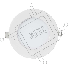 Светильник ДВО RLP-eco 12Вт 230В 4000К 840Лм 170/150мм бел. IP40 IN HOME 4690612010007