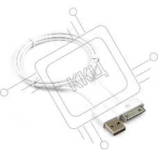 Кабель Gembird CC-USB-AP1MW  USB  AM/Apple для iPad/iPhone/iPod, 1м белый, блистер